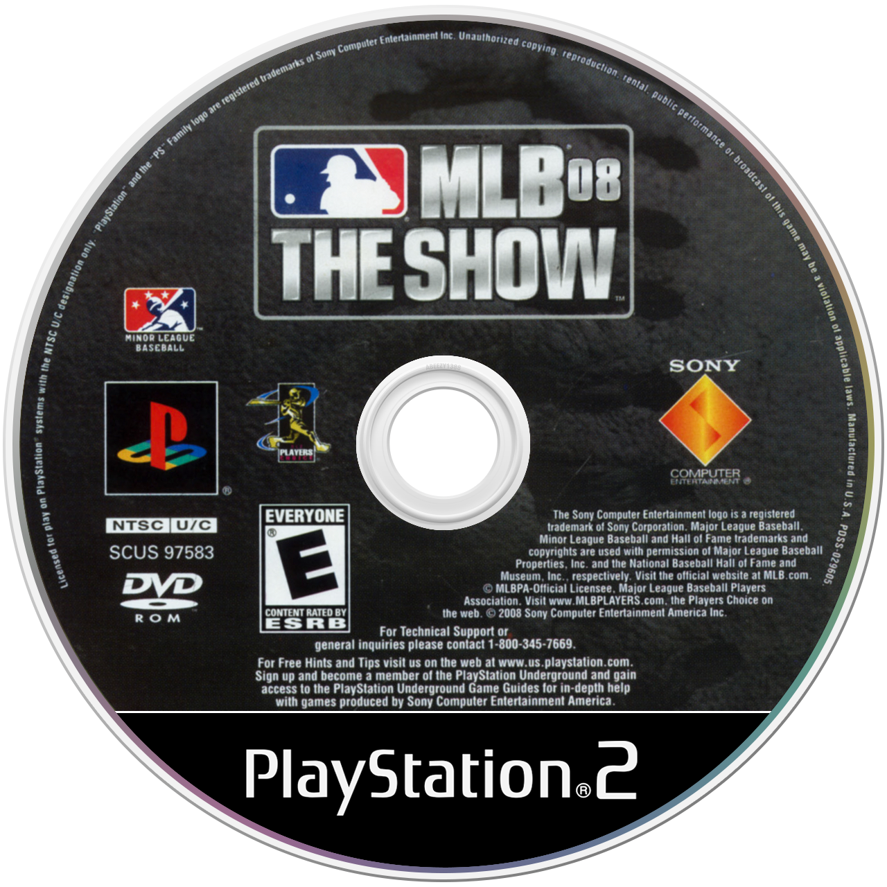 MLB 08 The Show media 4 for Playstation 2